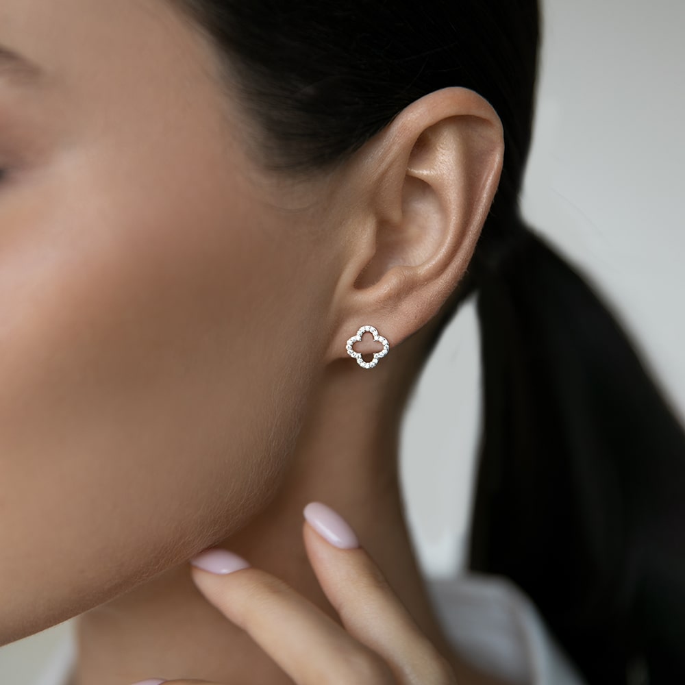 Stud Earrings Clover