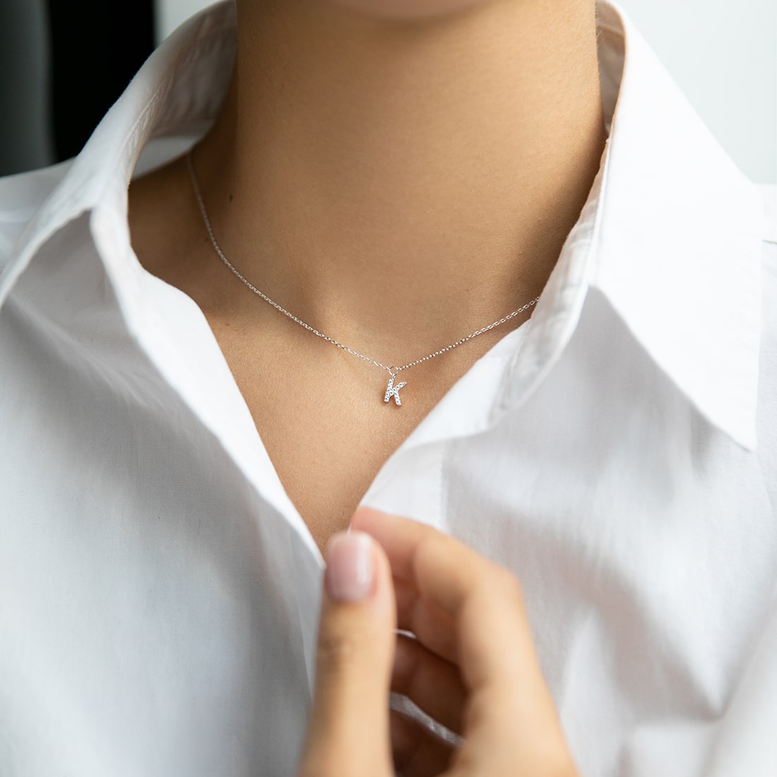 Necklace with letter K