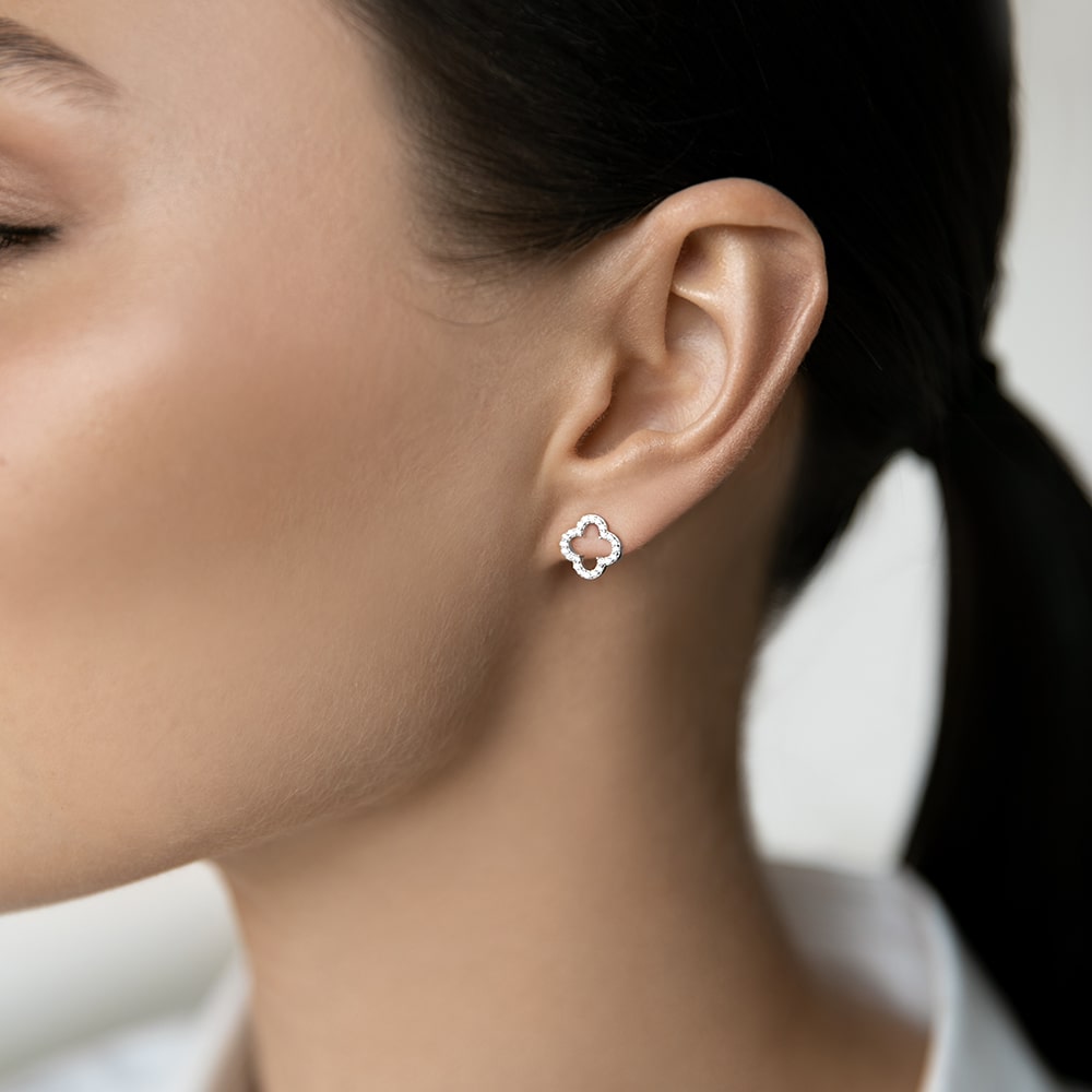 Stud Earrings Clover