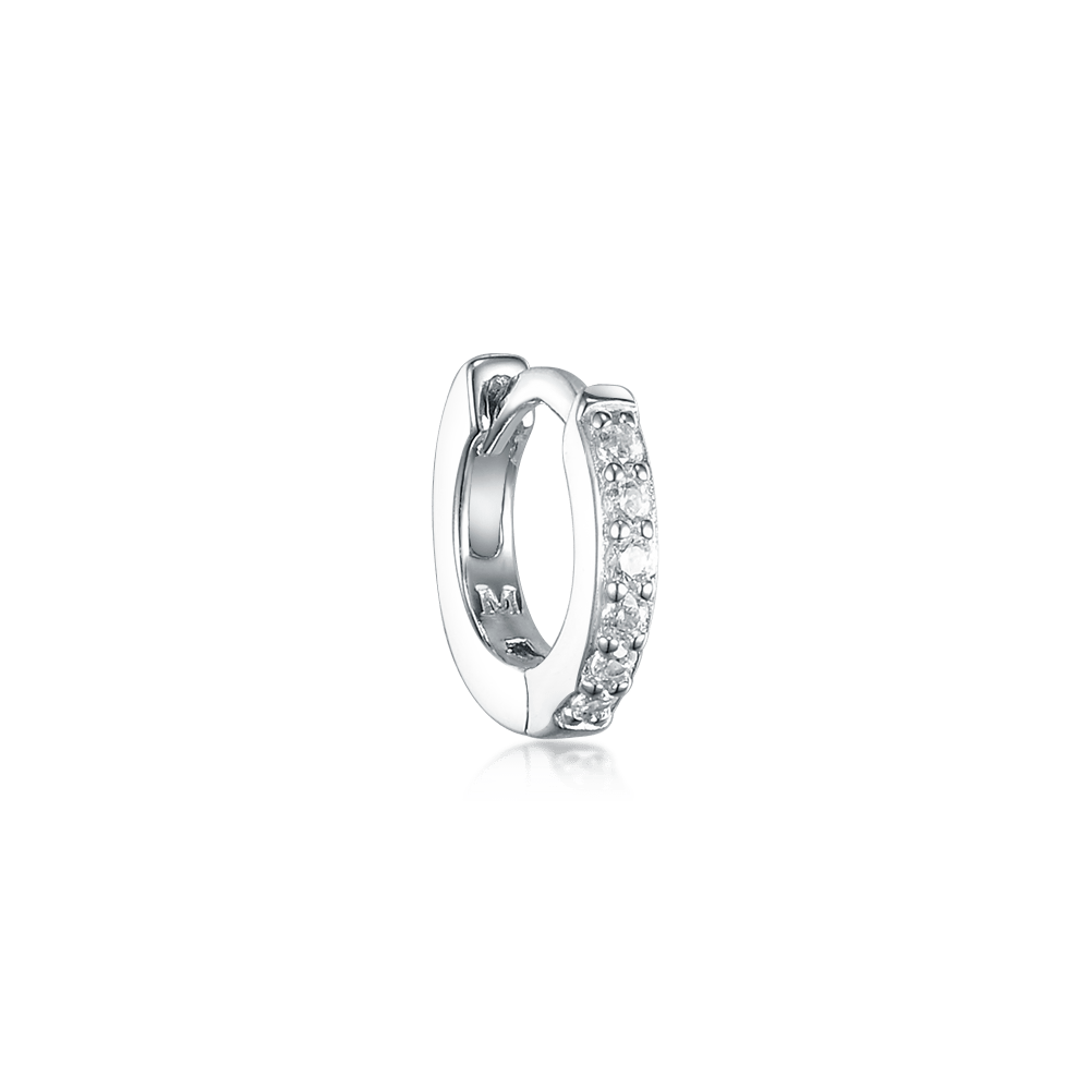 Huggies-earring with stones 7 mm