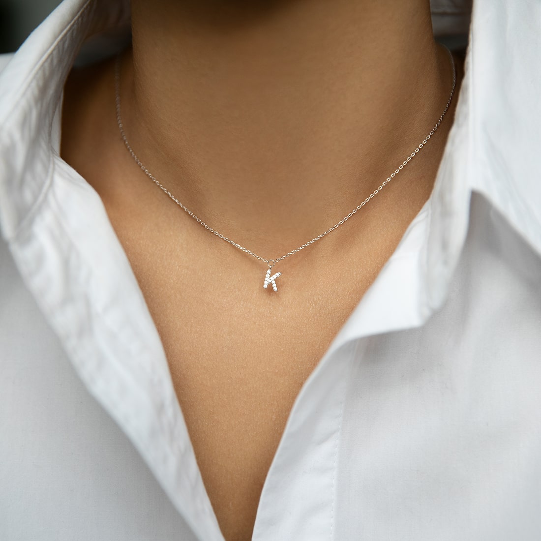 Necklace with letter K
