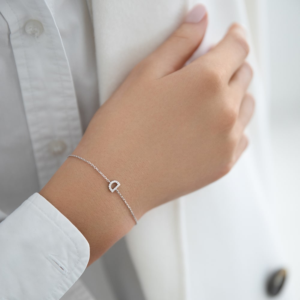 Bracelet with letter D