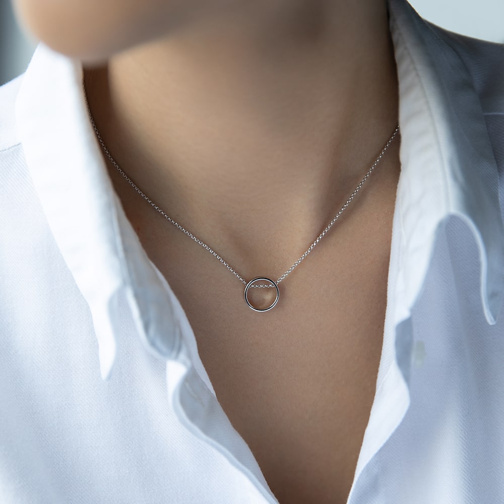 Necklace Circle without stones 35 cm