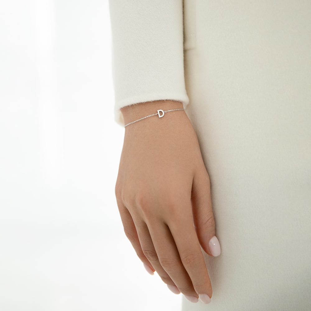 Bracelet with letter D