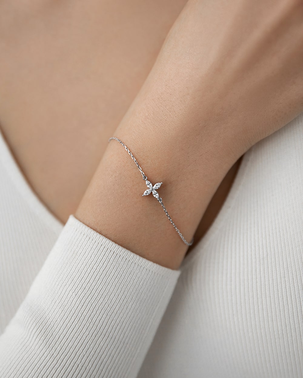 Bracelet Clover with marquises