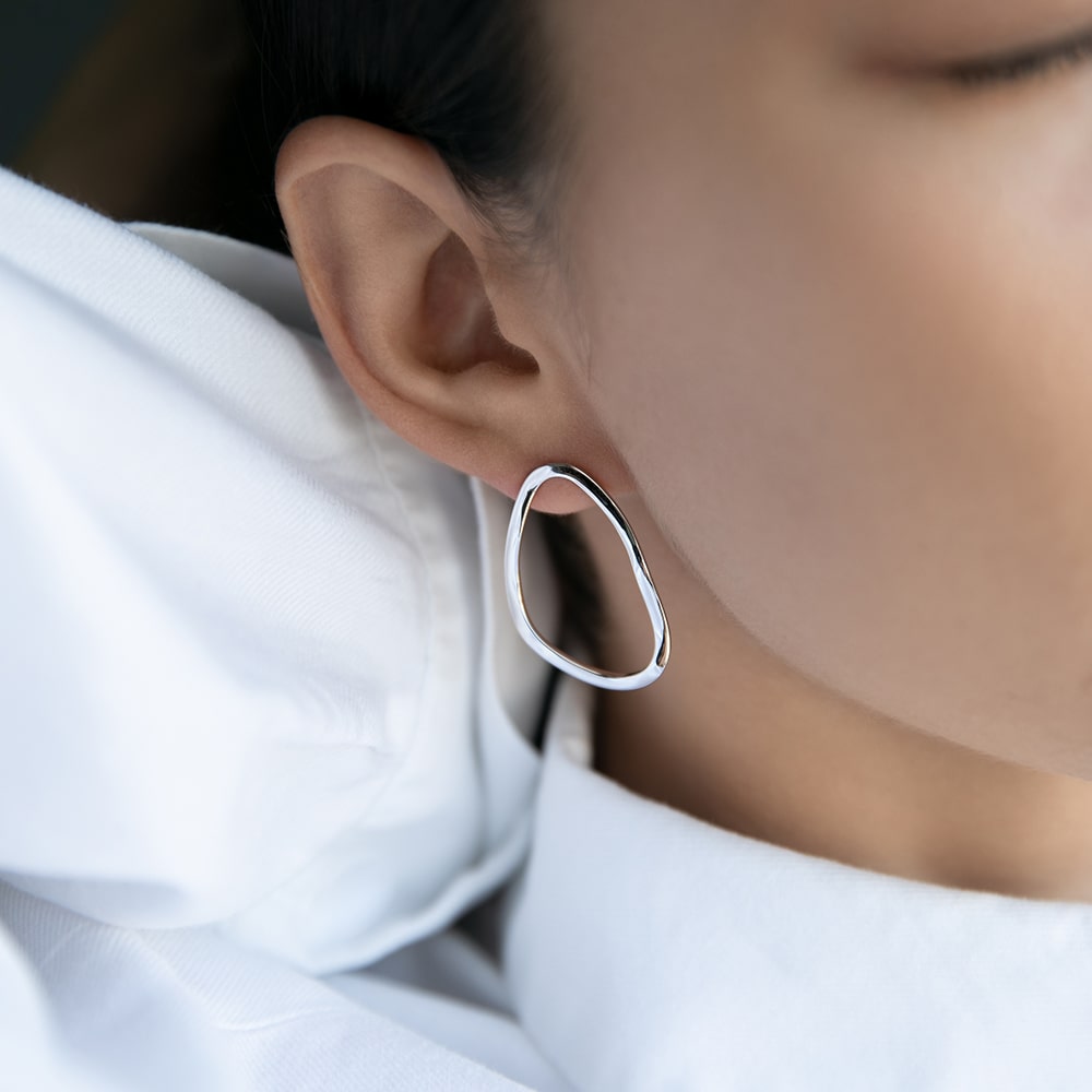 Abstract earrings Puddles