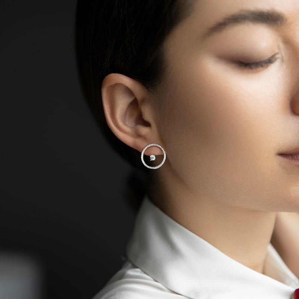 Earrings-jackets Full Moon