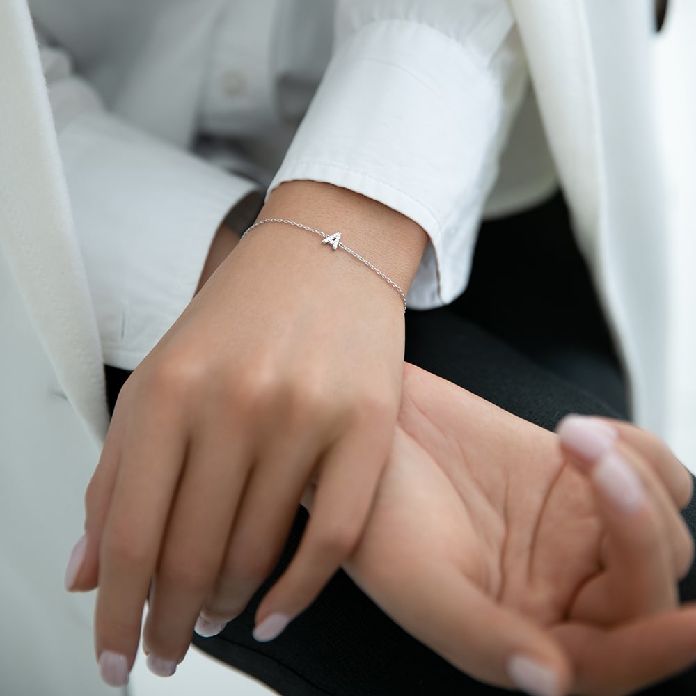 Bracelet with letter A