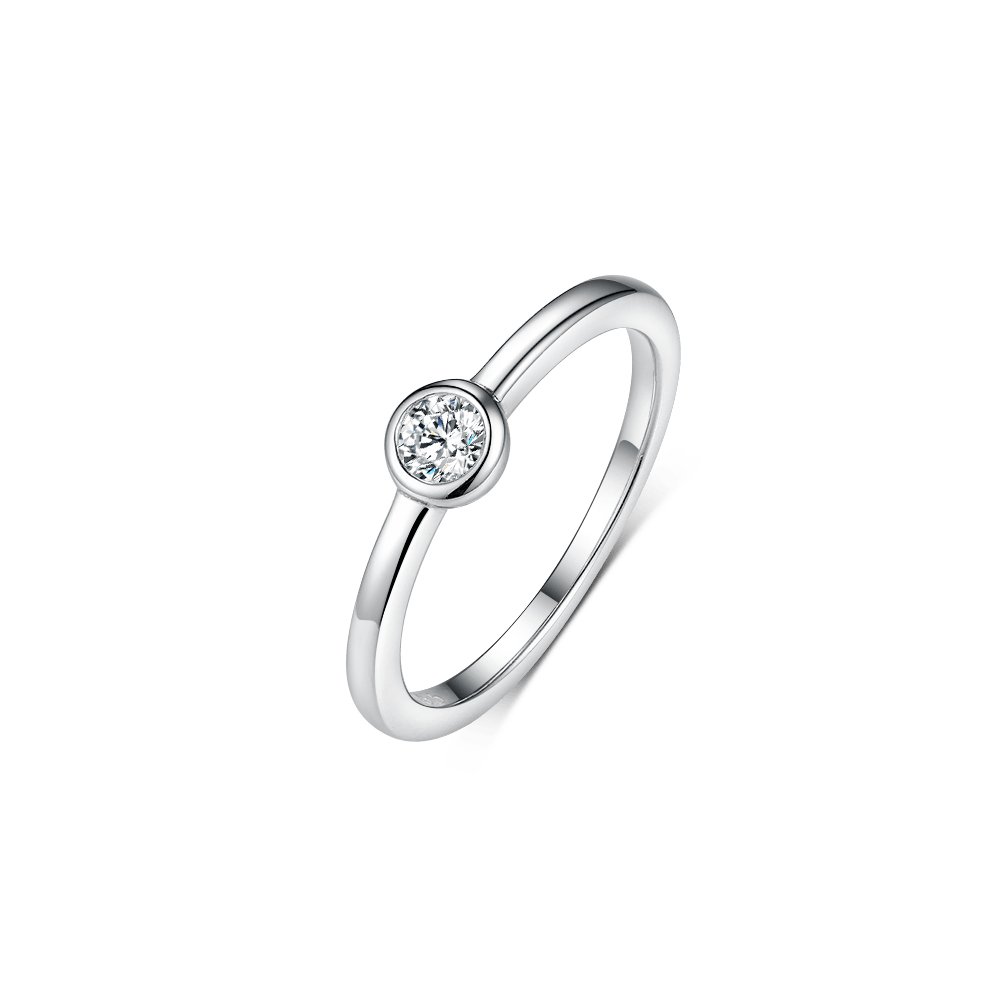 Ring with a solitaire-gem