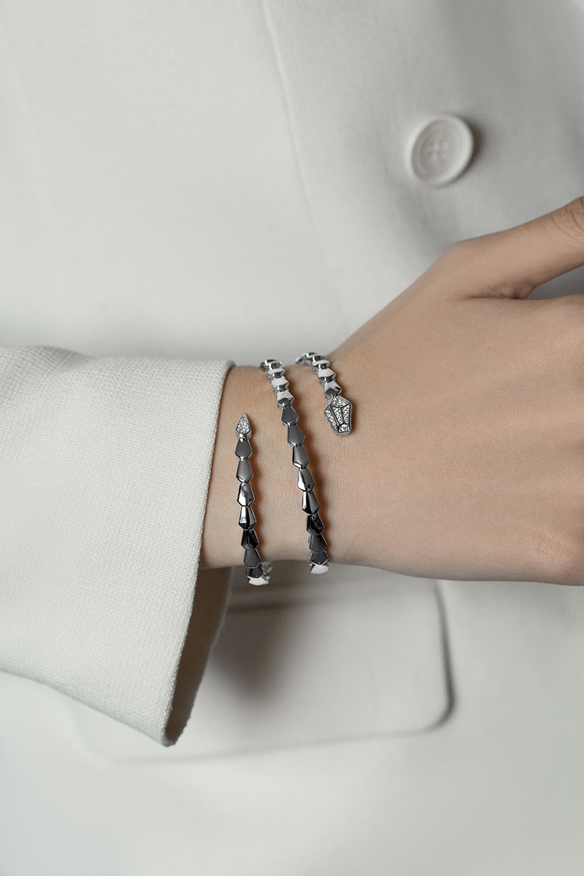 Double Serpent Snake Bracelet