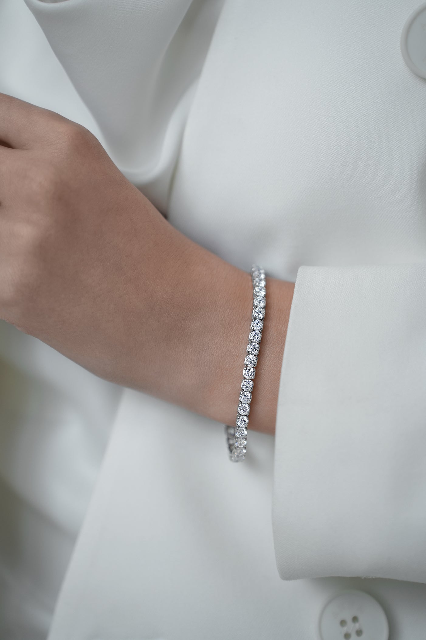 Tennis bracelet with stones 4 mm