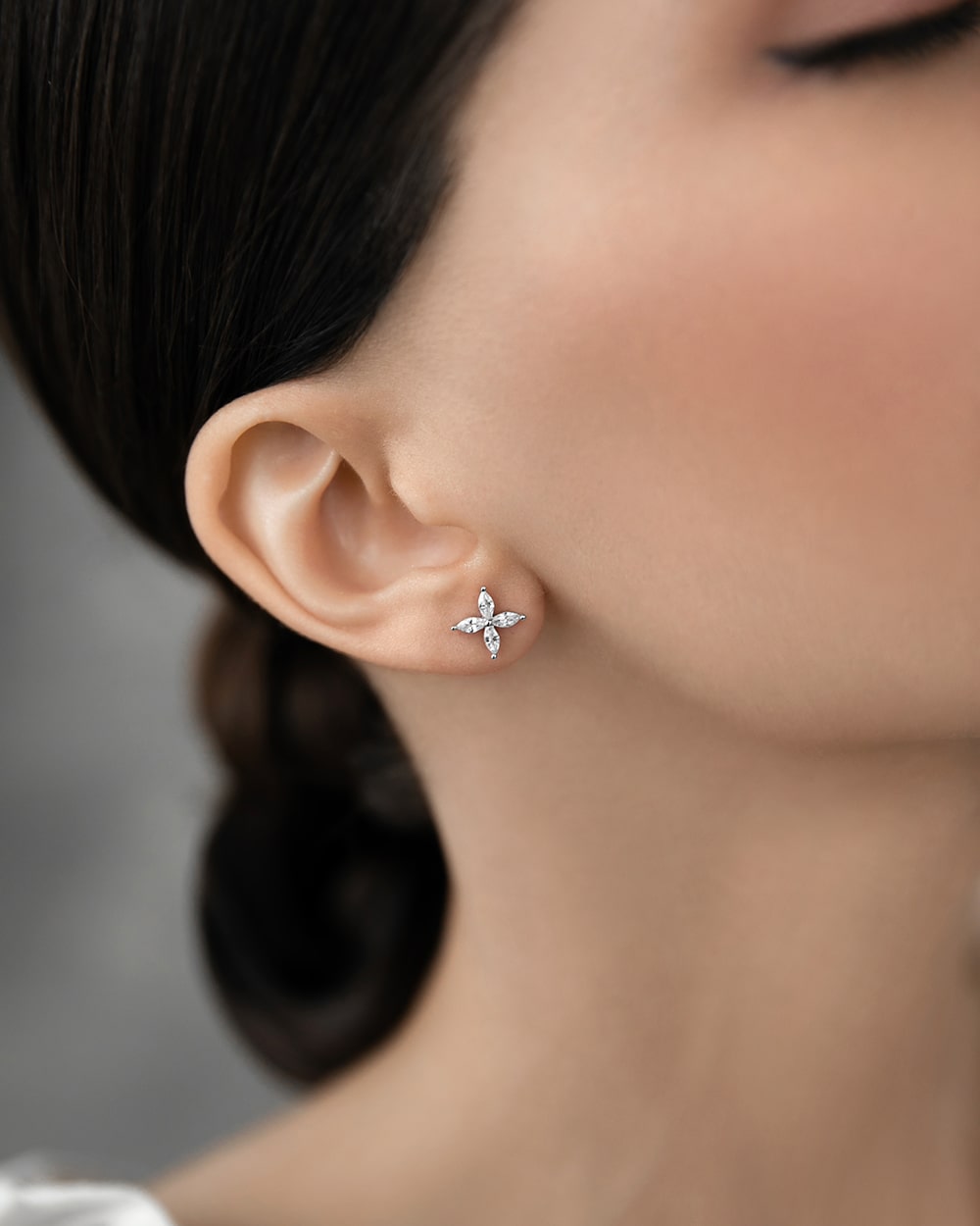 Earrings Clover with marquises