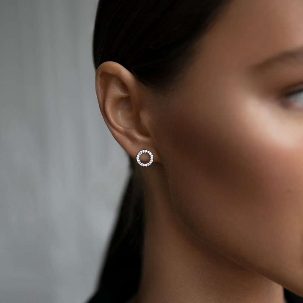 Stud earrings Circles 9 mm