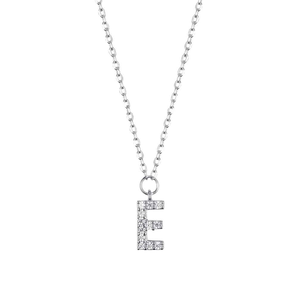 Necklace with letter E 40 cm