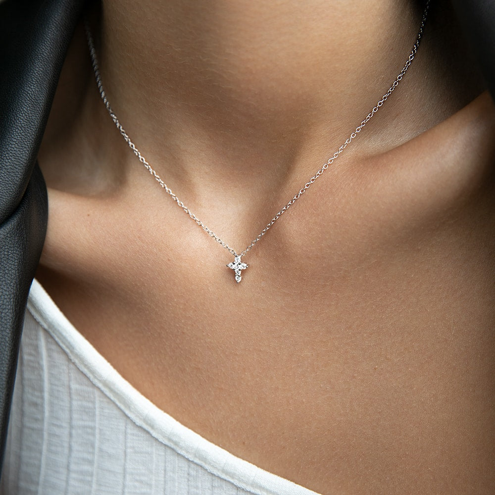 Necklace with a small cross