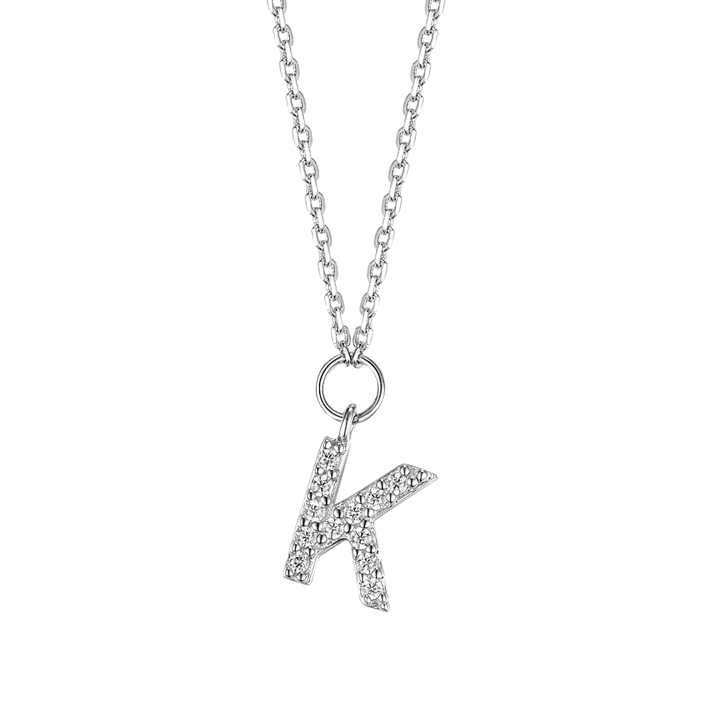 Necklace with letter K 40 cm