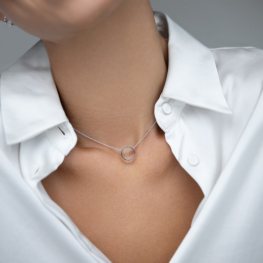 Necklace Circle without stones 40 cm