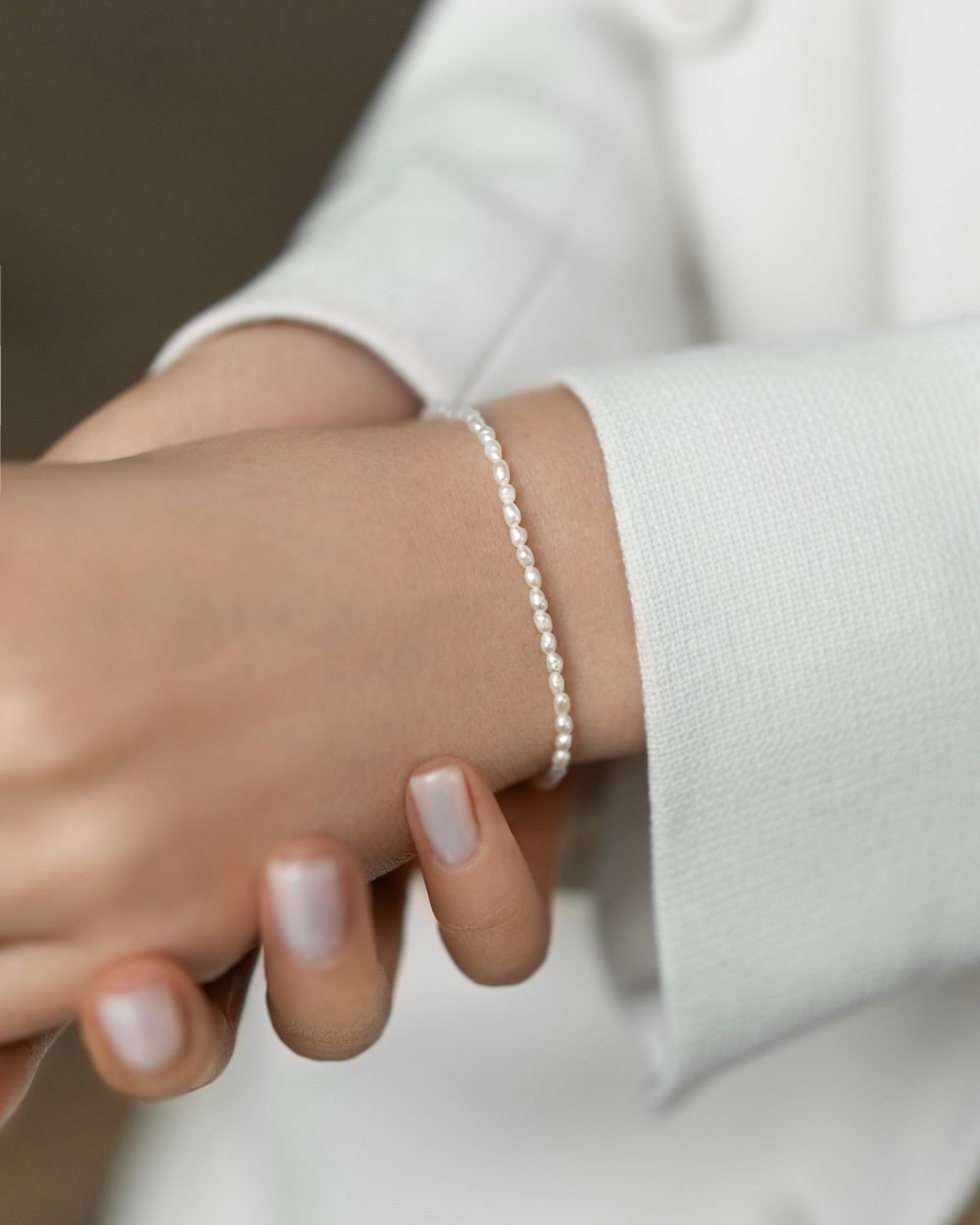 Bracelet with micro pearls