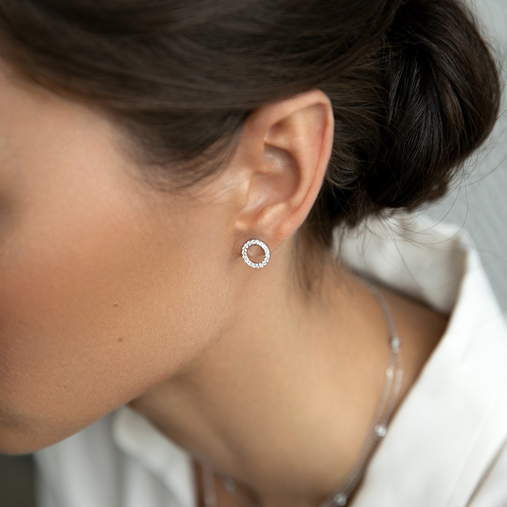 Stud earrings Circles 9 mm