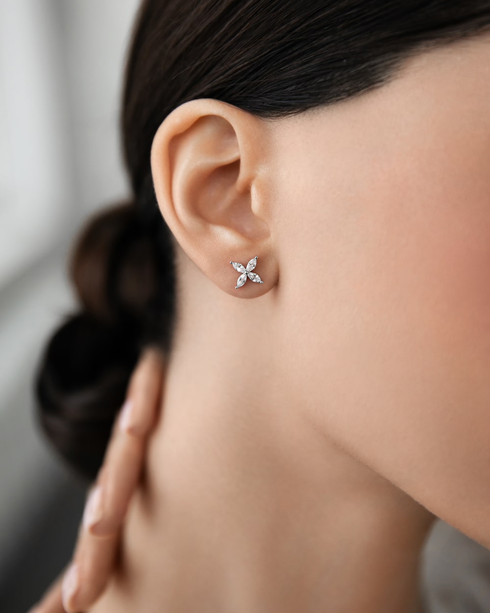Earrings Clover with marquises