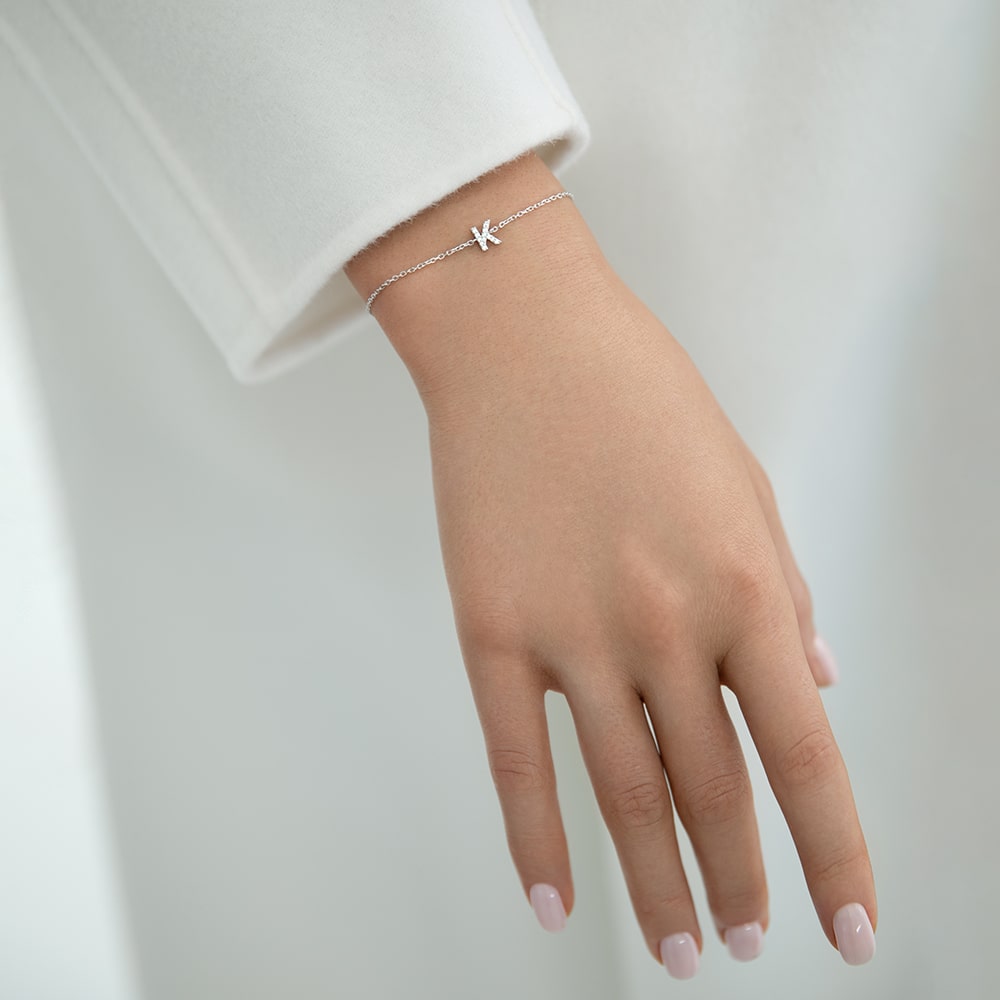 Bracelet with letter K