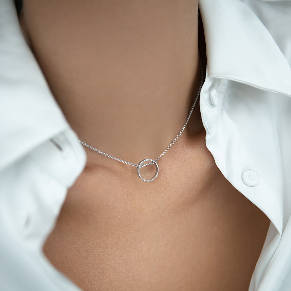 Necklace Circle without stones 35 cm