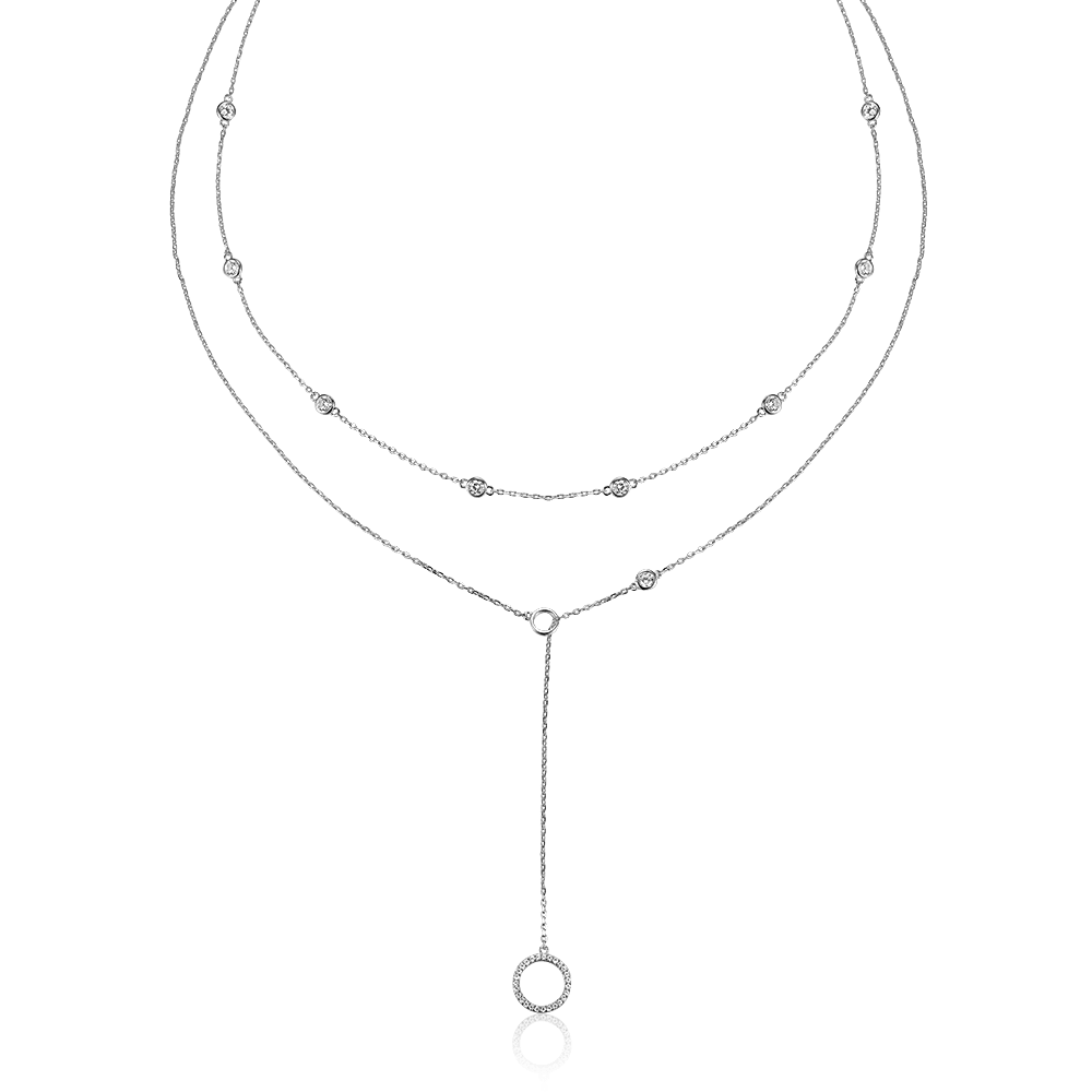 Double necklace with circle