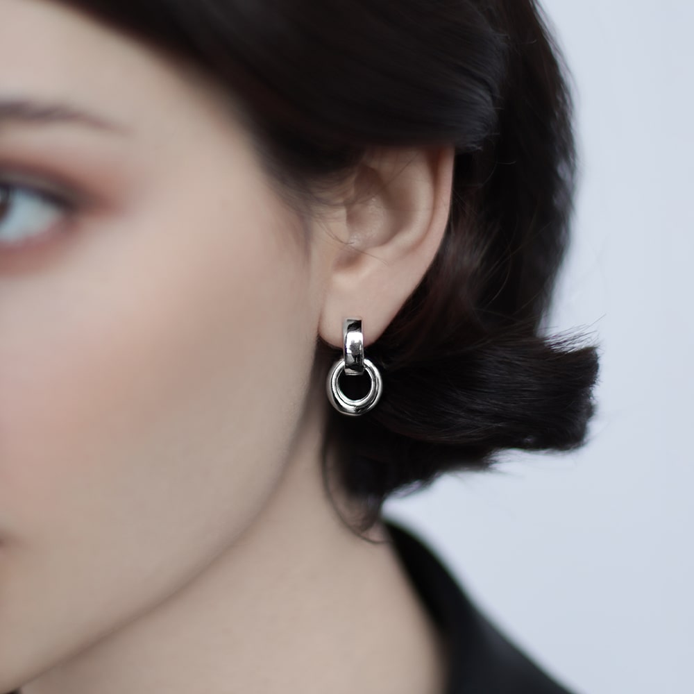 Earrings with removable part