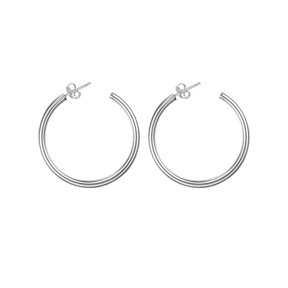 Hula hoop earrings 4 cm