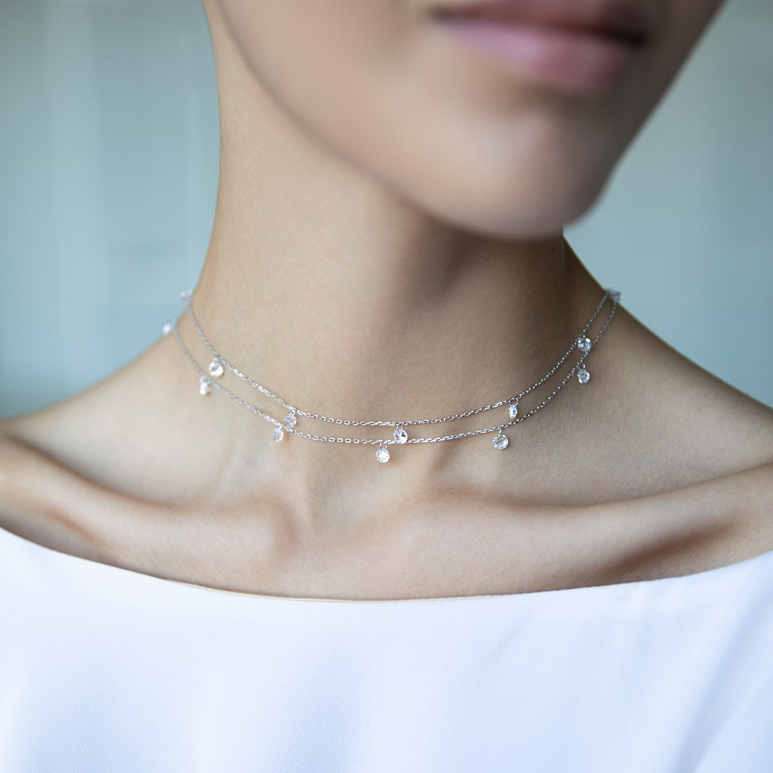 Necklace-sautoir Dewdrops