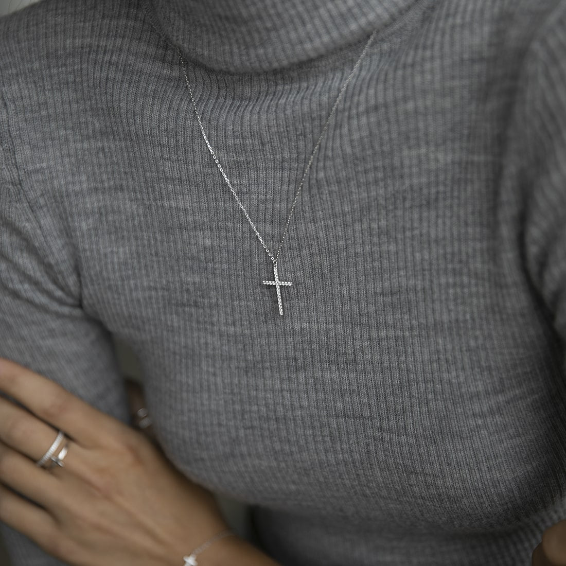 Necklace with a big cross