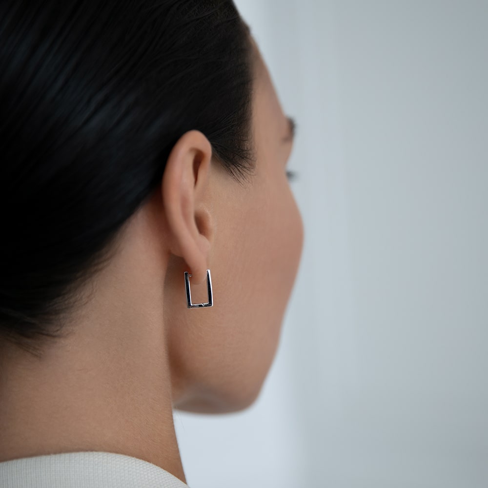 Rectangular earrings
