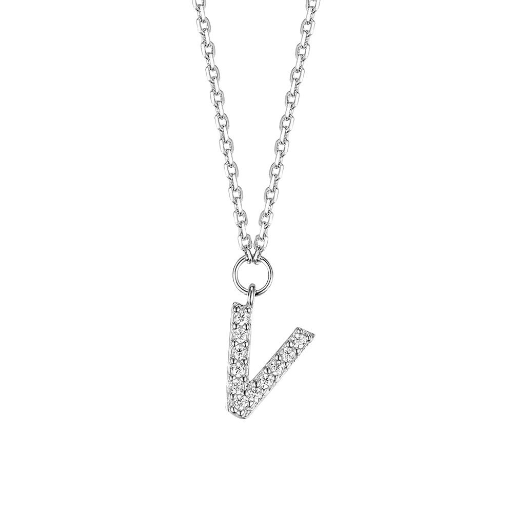 Necklace with letter V