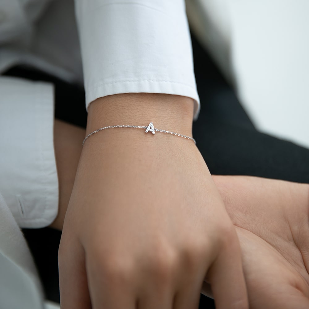 Bracelet with letter A