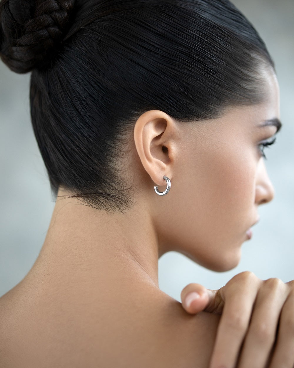 Hula hoop earrings 1.4 cm