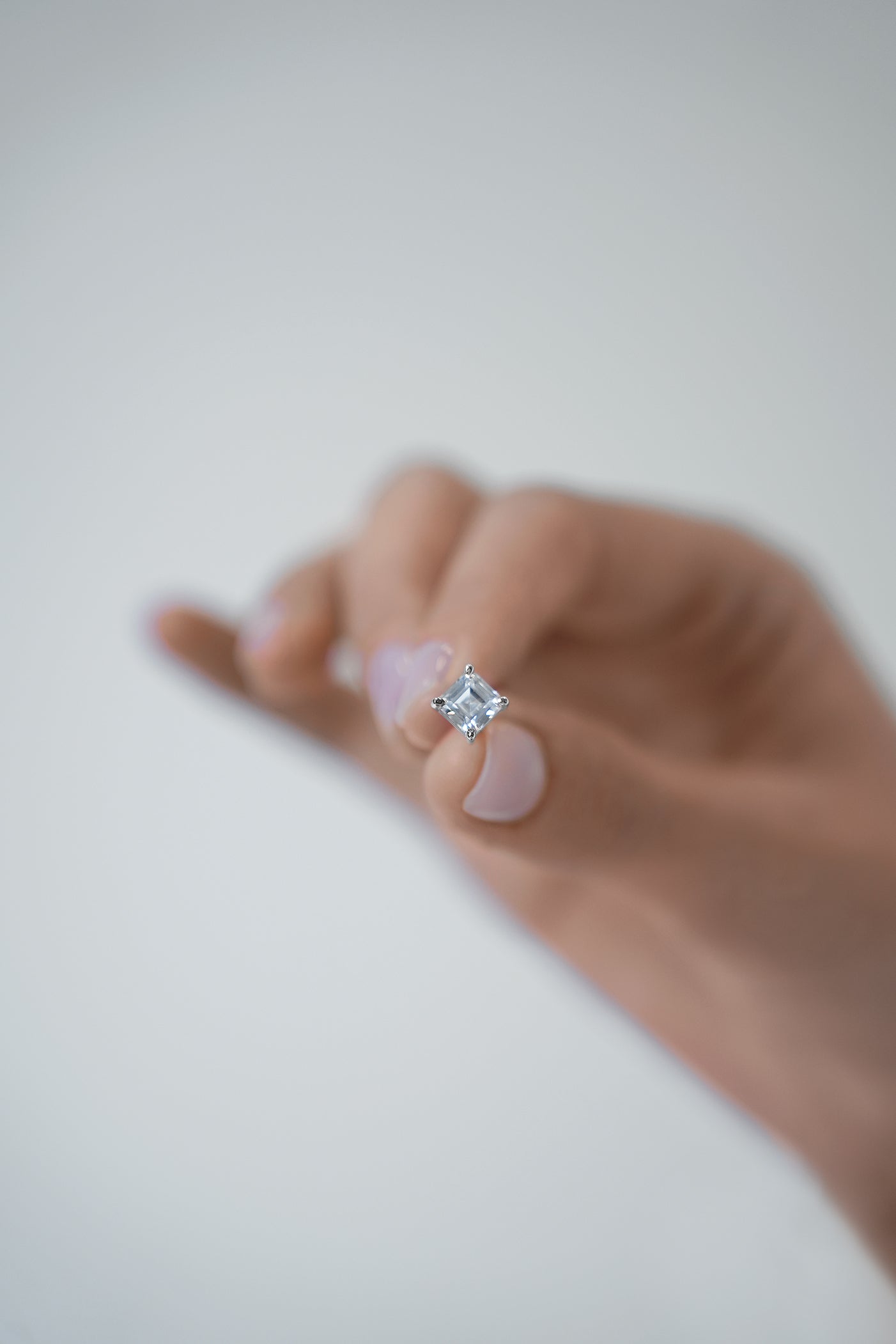 Princess Cut Cubic Zircon Stud Earrings