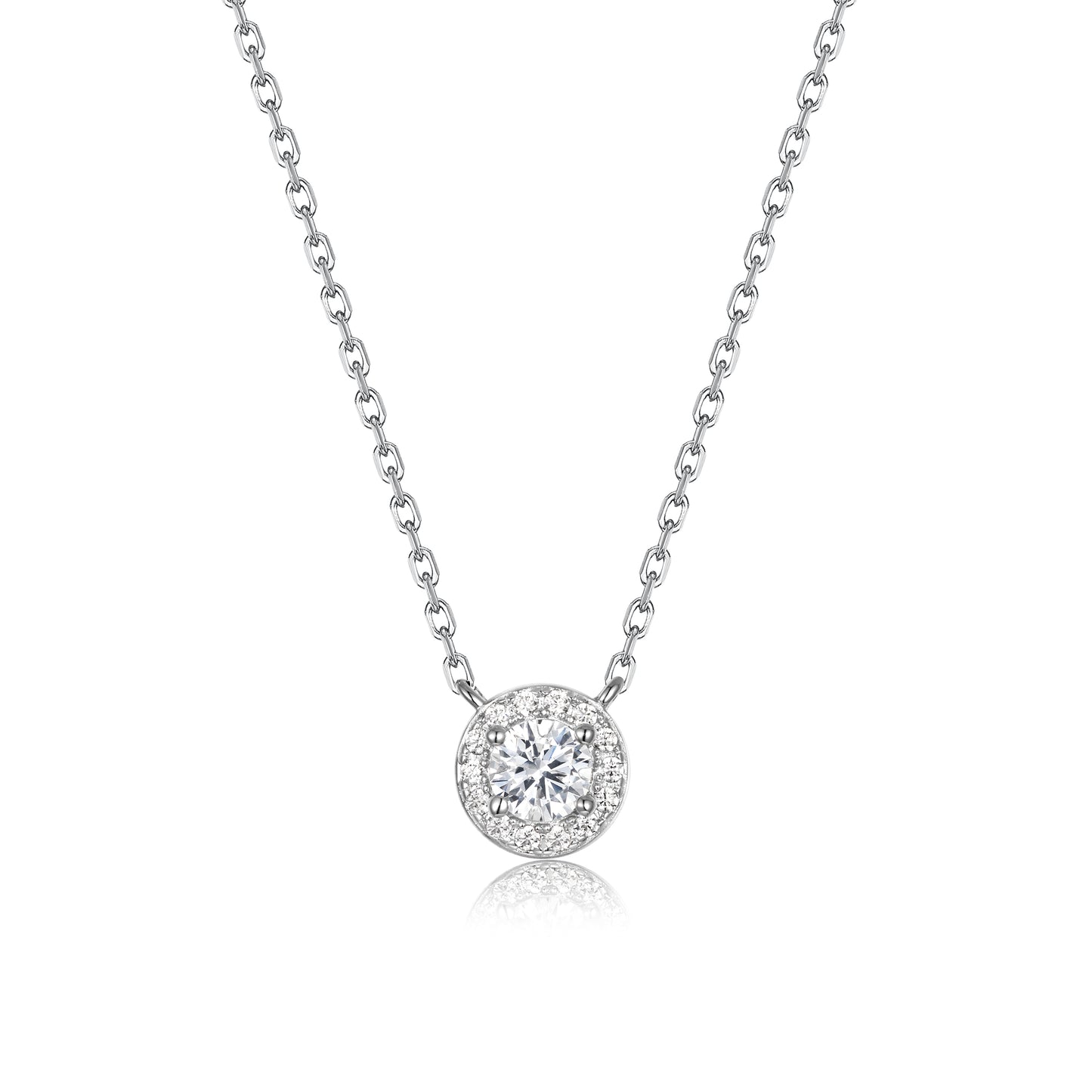 Necklace Pavé Solitaire