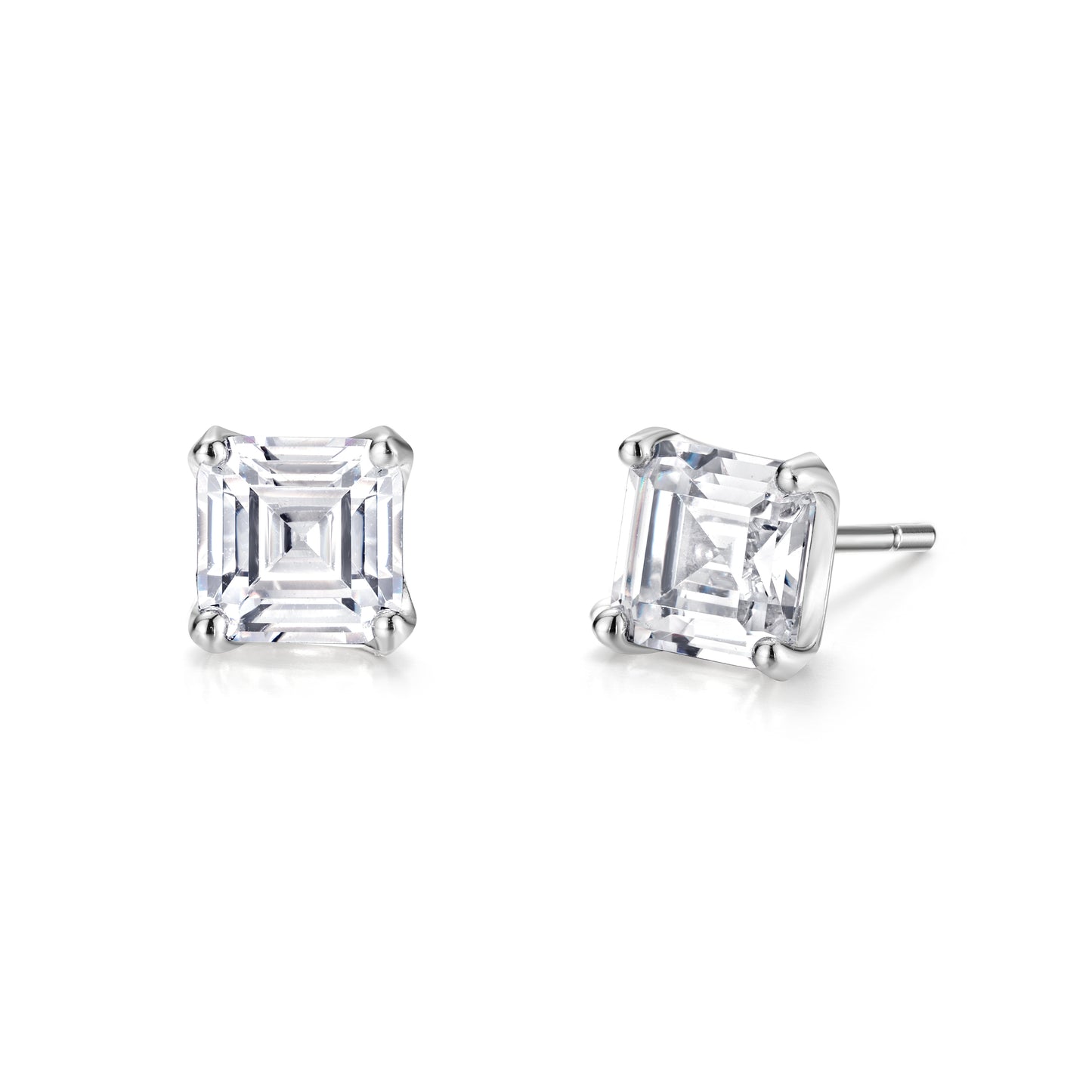 Earstuds Princess cut CZ