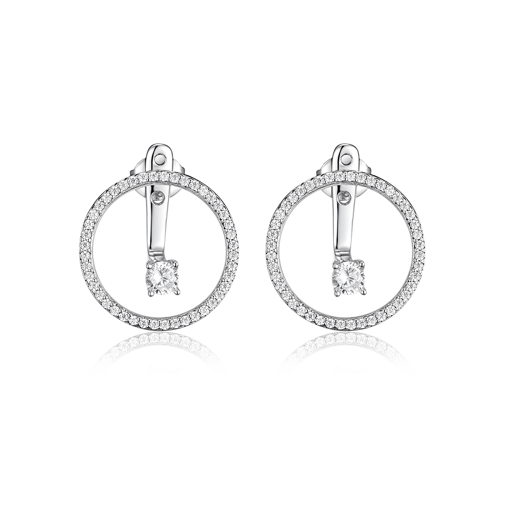 Earrings-jackets Full Moon