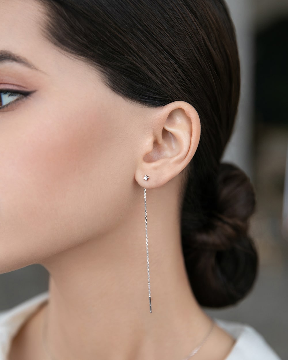 Broach-earrings with micro cubic zirconia