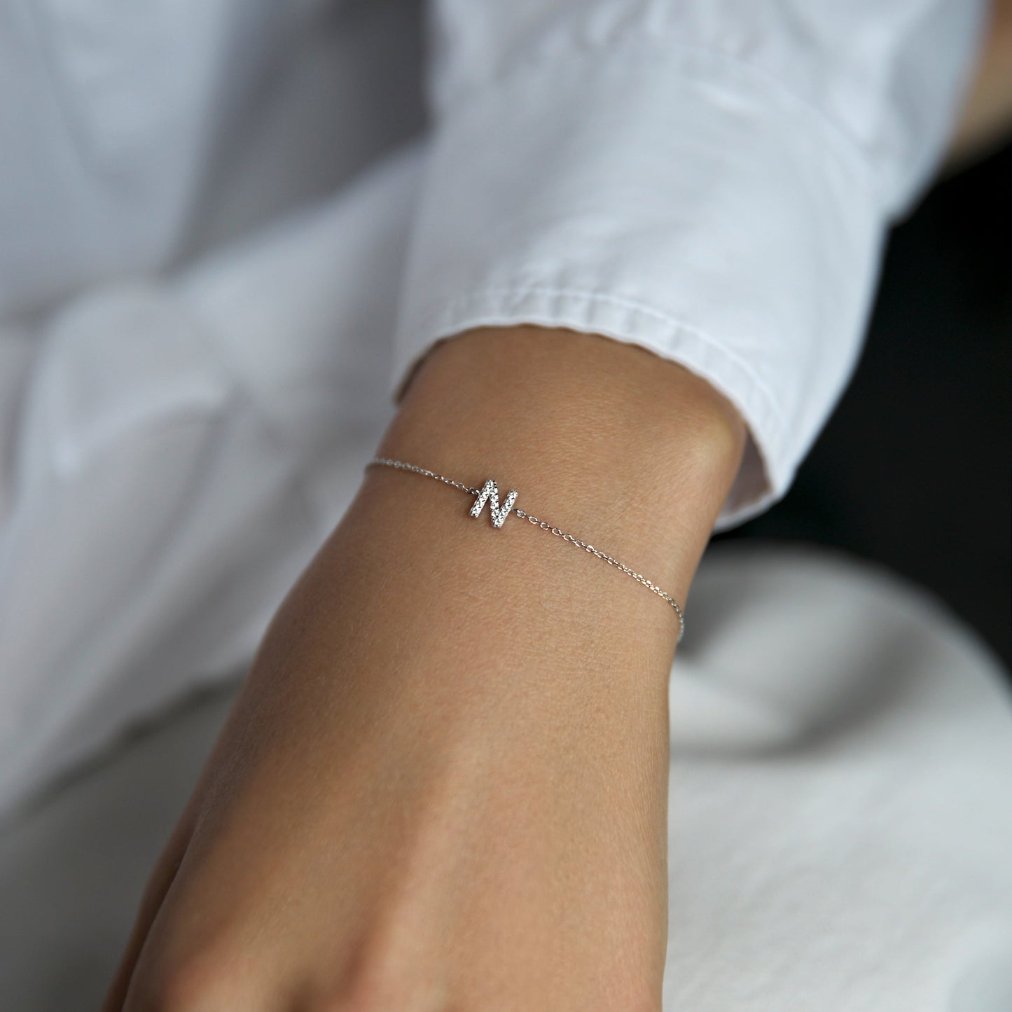 Bracelet with letter N