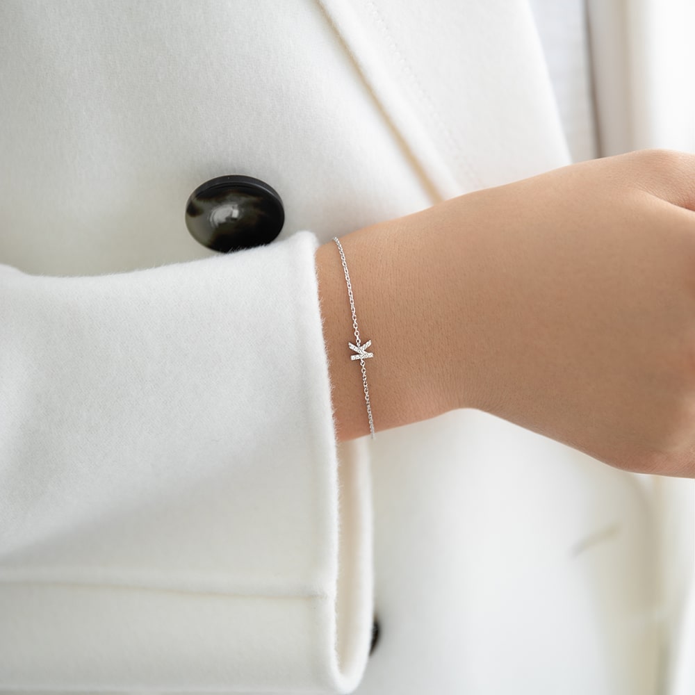 Bracelet with letter K