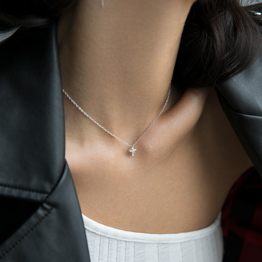 Necklace with a small cross