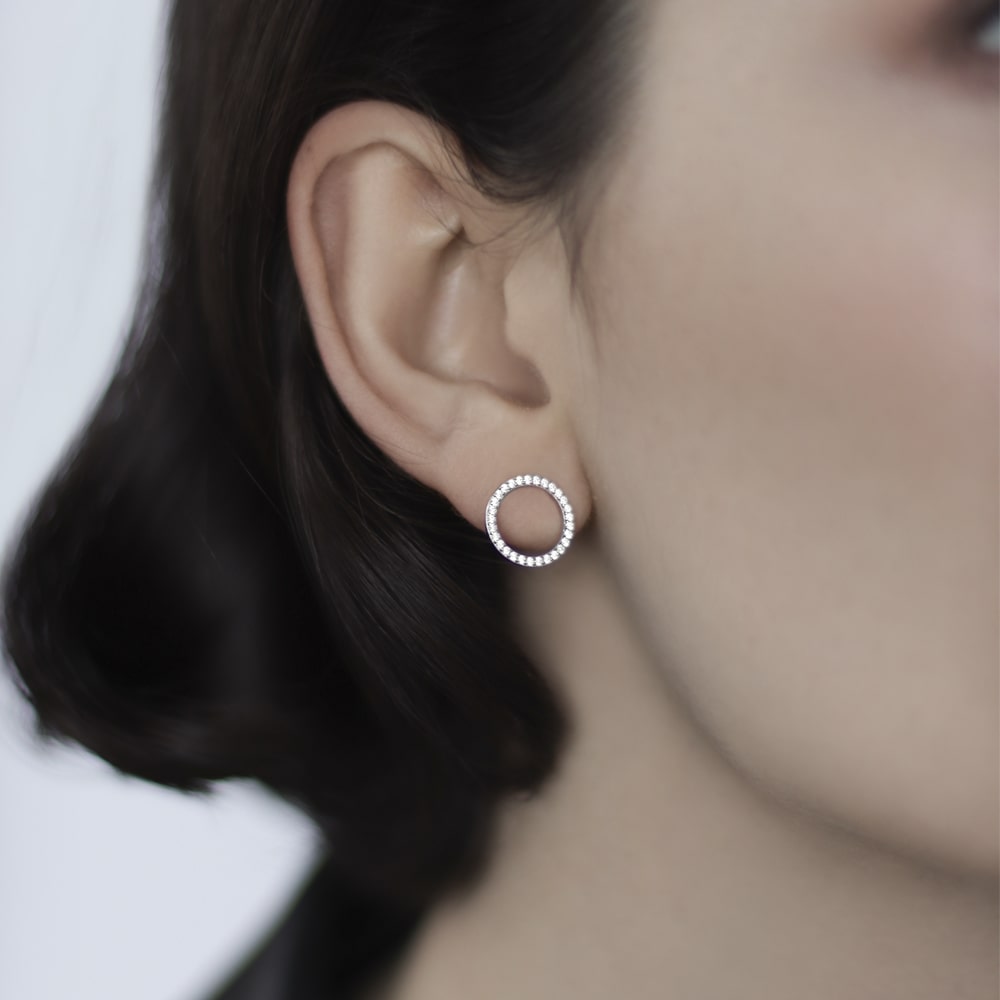 Stud Earrings Circles 11mm
