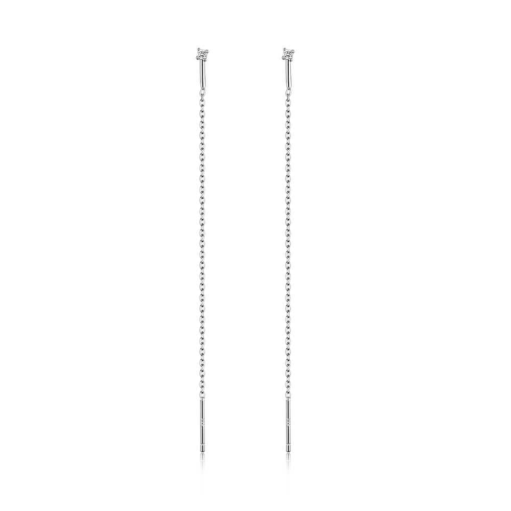 Broach-earrings with micro cubic zirconia