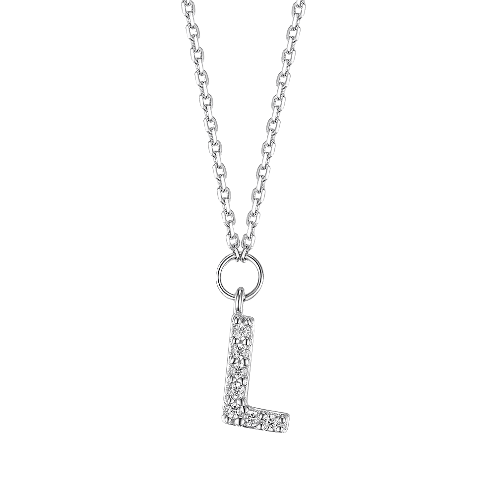 Necklace with letter L 40 cm