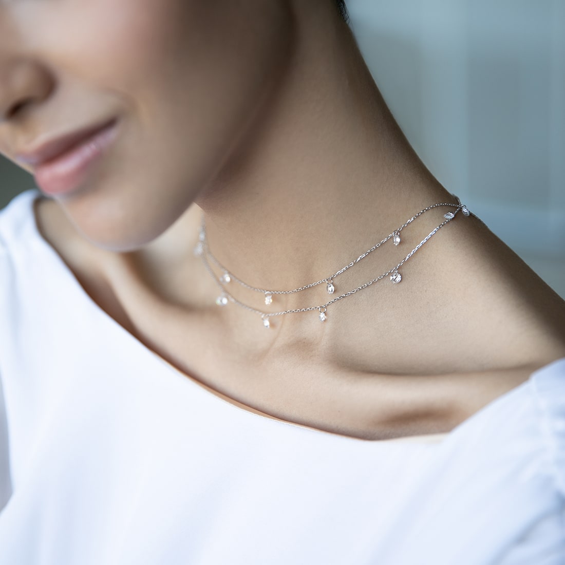 Necklace-sautoir Dewdrops