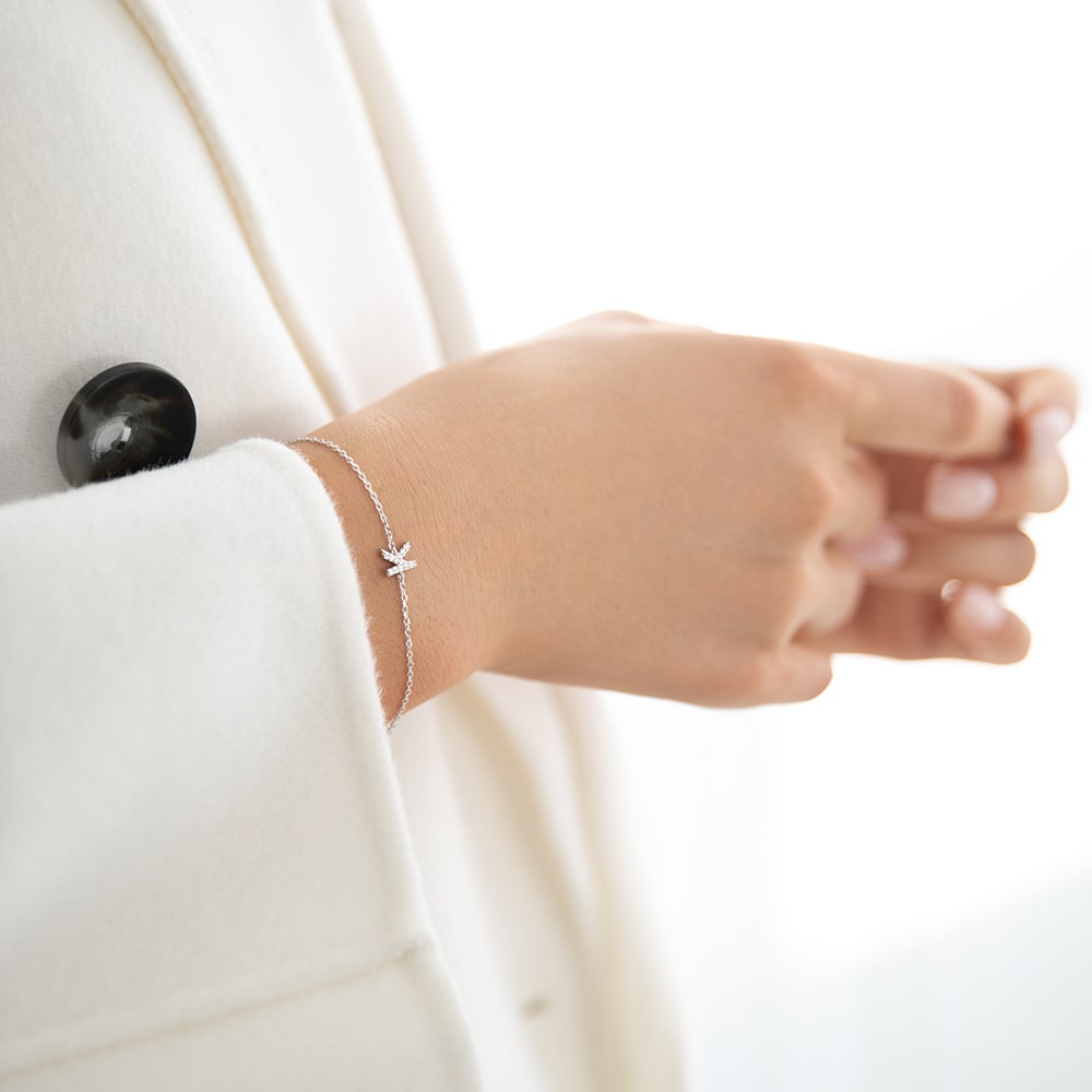Bracelet with letter K