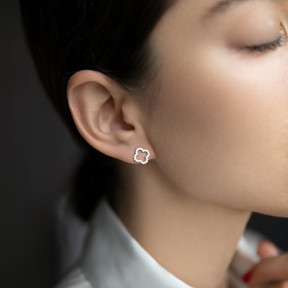 Stud Earrings Clover