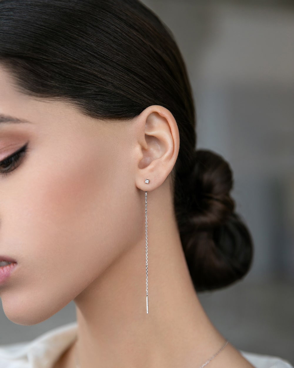 Broach-earrings with micro cubic zirconia